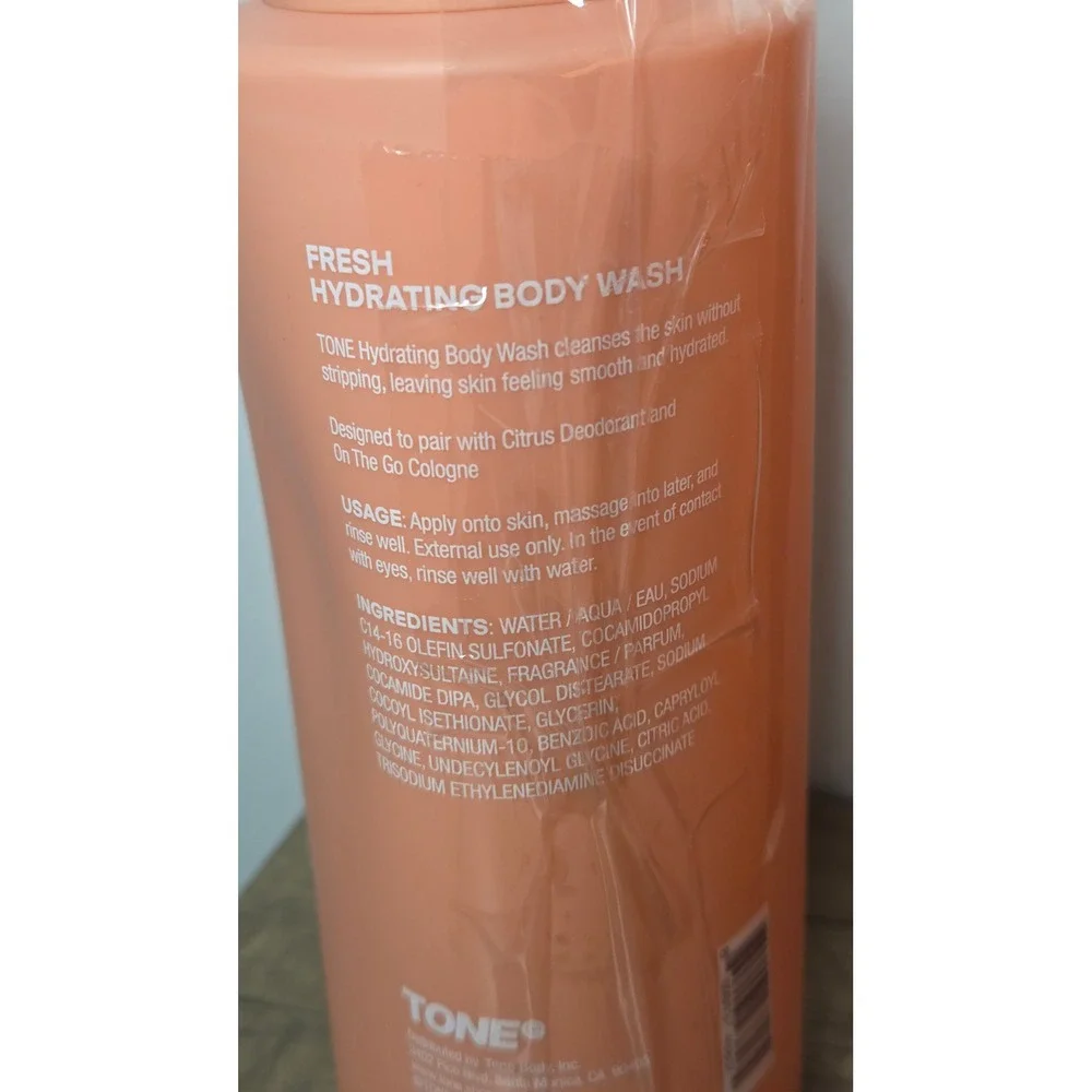 Tone Citrus Pink Grapefruit Hydrating Body Wash 16.9 fl oz 3 Pack Bundle